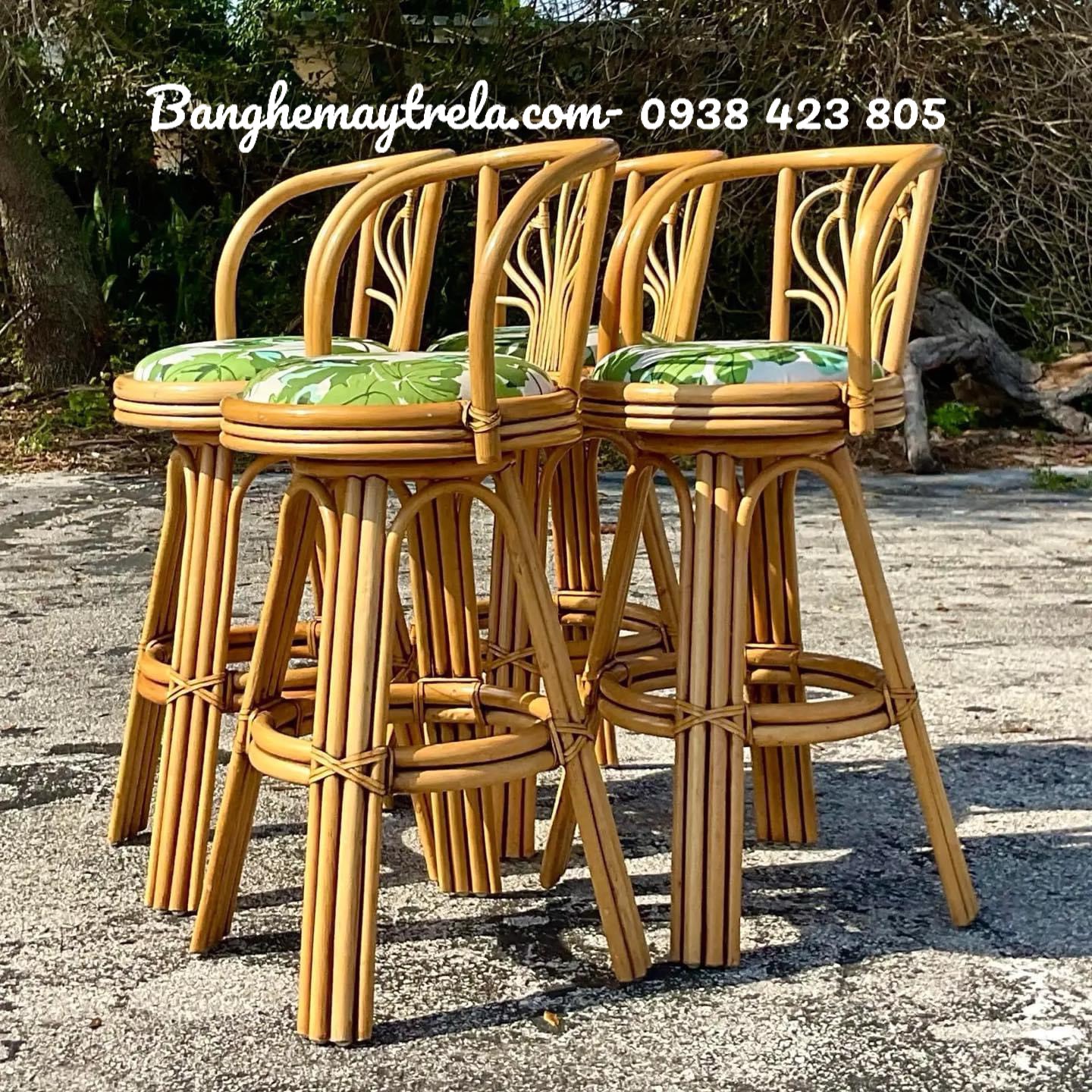 Ghế quầy bar mây tre